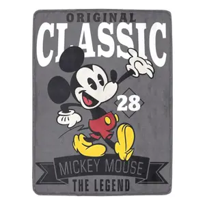 DISNEY CLASSIC Mickey Mouse Throw Blanket, All Seasons Flannel Fleece Blanket Soft Warm Blankets For Couch Sofa Bed Camping Travel