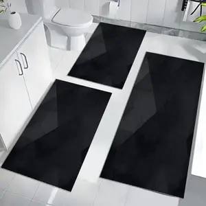 Bathroom Mat Set, 3 Counts/set Non-slip Bathroom Floor Mat, Soft Shower Mat, Bathroom Accessories, Home Decor, Bathroom Rug Set