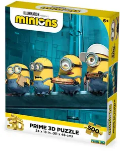 Minions Lunch On a Skyscraper 500pc 24x18 in 3D Lenticular Puzzle  [COLLECTIBLES] Puzzle
