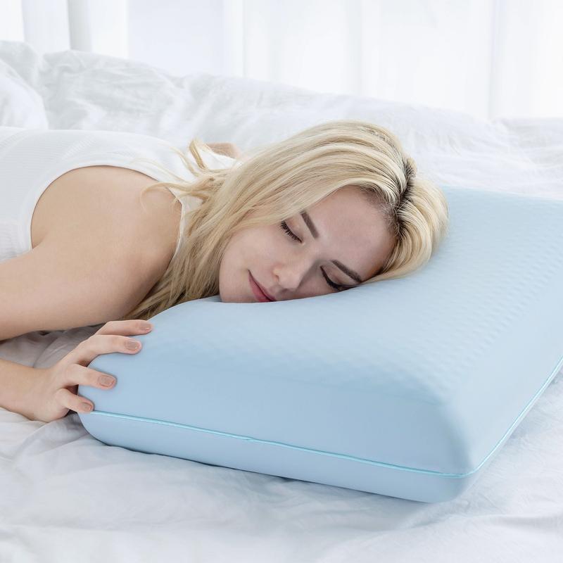 Outdoorfun EGO Cooling Gel Pillow with Memory Foam, for Hot Sleepers, Queen, 1 Count (Pack of 1)