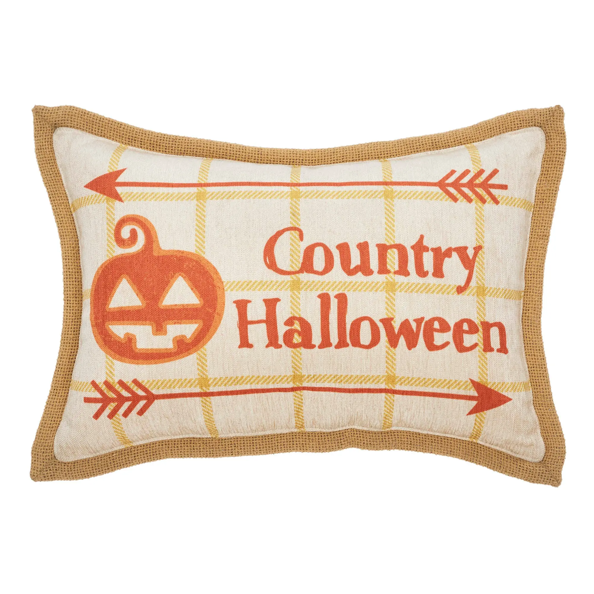 VHC Brands Country Halloween Pillow 9.5x14, Decorative Fall Throw Pillow, Primitive Decor for Fall and Halloween