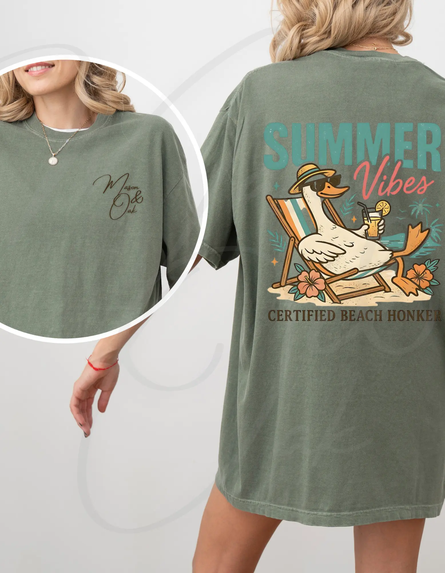 Comfort Colors Beach Honker T-Shirt | Summer Vibes | Mason & Oak | Unisex S-4XL | Funny Poolside Shirt | Summer Tee Cotton Womenswear