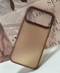 Large-Hole Grip Texture Frosted Semi-Transparent Case, Skin-Feel Anti-Slip TPU + Acrylic Protective Cover for iPhone 11–17 Series