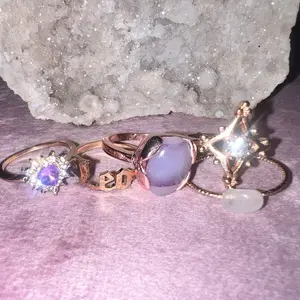 5 for 5 Glam set pick your own crystal and astrology rings