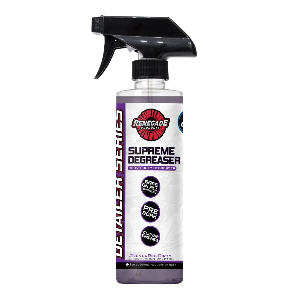 Renegade Products Supreme Degreaser 16oz – Heavy-Duty All-Purpose Cleaner for Tires, Engines, Tools & Garage Floors | Cuts Grease, Oil & Grime Fast Renegade Products Supreme Degreaser 16oz – Heavy-Duty All-Purpose Cleaner for Tires, Engines, Tools & Garage Floors | Cuts Grease, Oil & Grime Fast