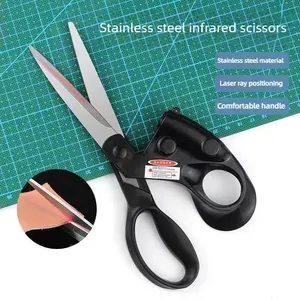 Infrared Laser Cutting Scissors Multi-Purpose Stainless Steel Laser Beam Positioning for Clothing Sewing & Fabric Cutting with Line Head Design