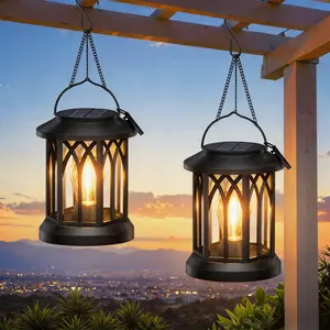 KOOPER Solar Lantern Outdoor Lights, Upgraded Solar Outdoor Lights,Bright Solar Lanterns Outdoor Waterproof, Hanging Solar Powered Lantern Over 12Hrs Lights for Outside Garden Yard Patio Tree Path Decor