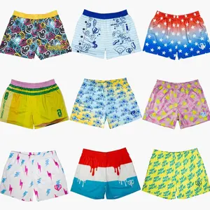 Colorful Graphic Mesh Shorts for Men, Summer Streetwear Basketball Shorts,  Lightweight Breathable Athletic Shorts