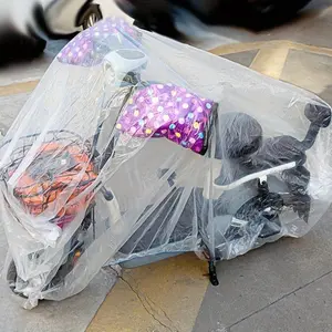 Disposable transparent motorcycle clothing PE film bicycle cover rain and dust proof battery car cover
