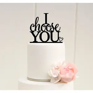 I Choose You Wedding Cake Topper - Custom Cake Topper