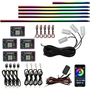 Interior  Strip Lights Dreamcolor   Decorative Lights with APP Control Multicolor Internal Lighting Kit &DIY Function Ambient Fiber Optic Strip LEDs (Dreamcolor 18-1)