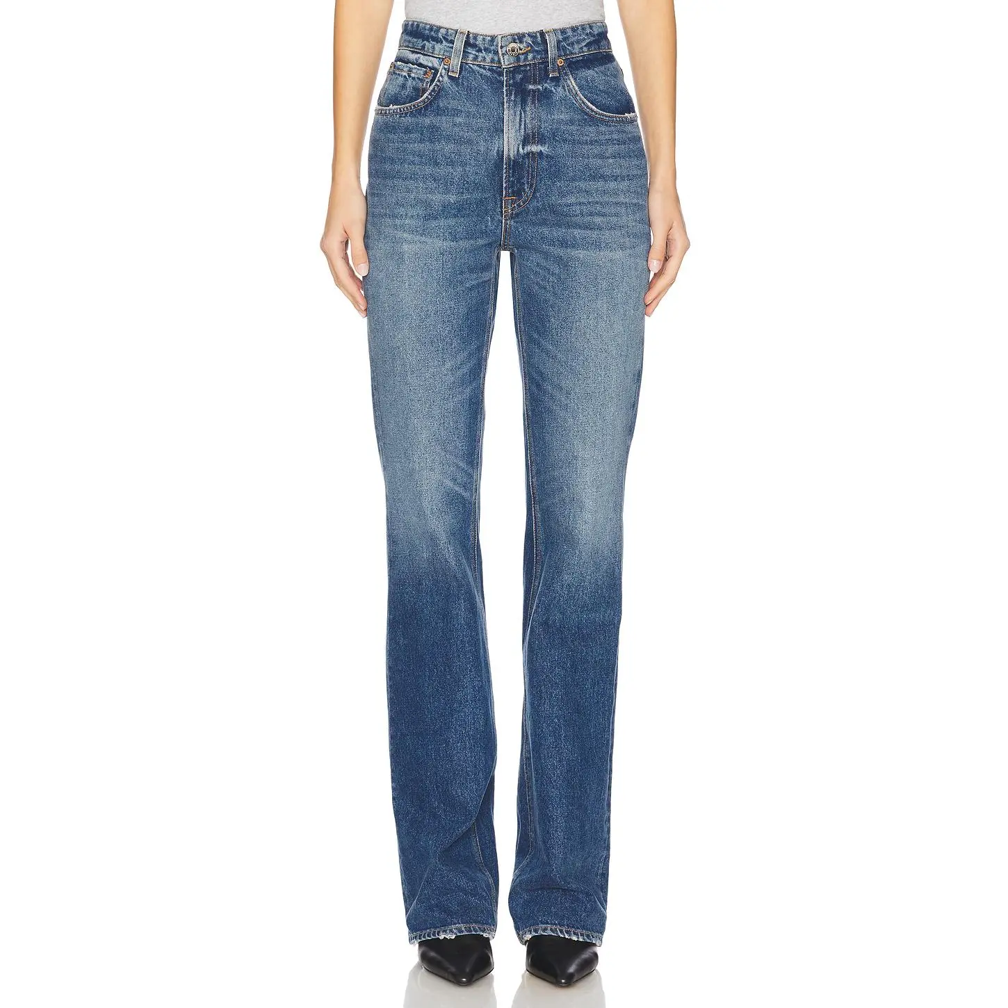 GRLFRND Melanie High Rise Boot Cut Jeans in Los Feliz GRLFRND Melanie High Rise Boot Cut Jeans in Los Feliz