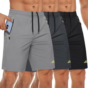 MAGCOMSEN 1/3Pack Men's Shorts 9" Quick Dry Athletic Shorts with Zipper Pockets for Summer Gym Workout Basketball Running Jogging Outdoorfun