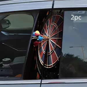 2pcs Darts Dartboard Car Sticker B-Pillar DIY Middle Pillar Film Decorative Car Accessory
