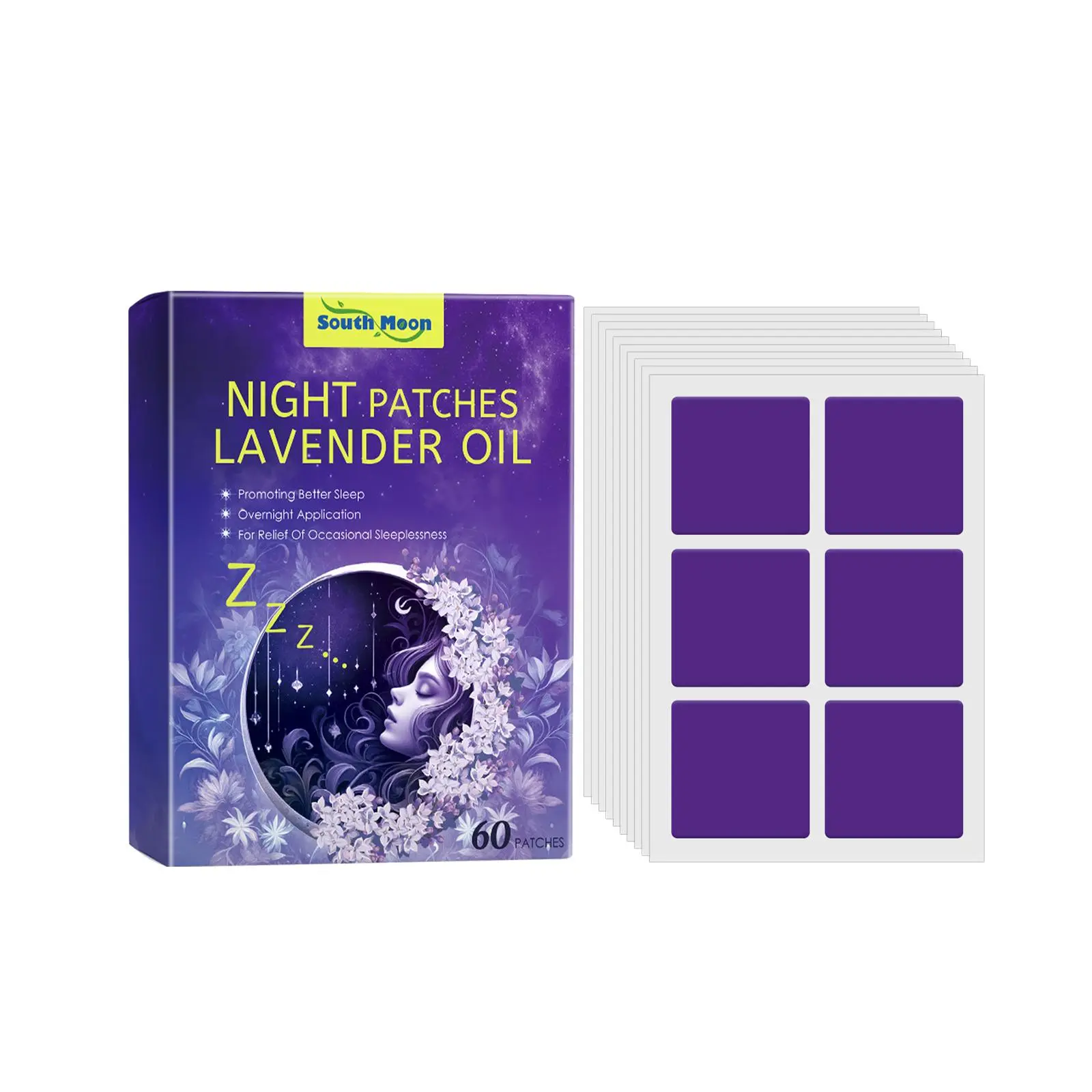 SOUTH MOON Lavender Sleep Sticker, Aromatic Lavender Enjoy the night atmosphere Soft fragrance care sticker