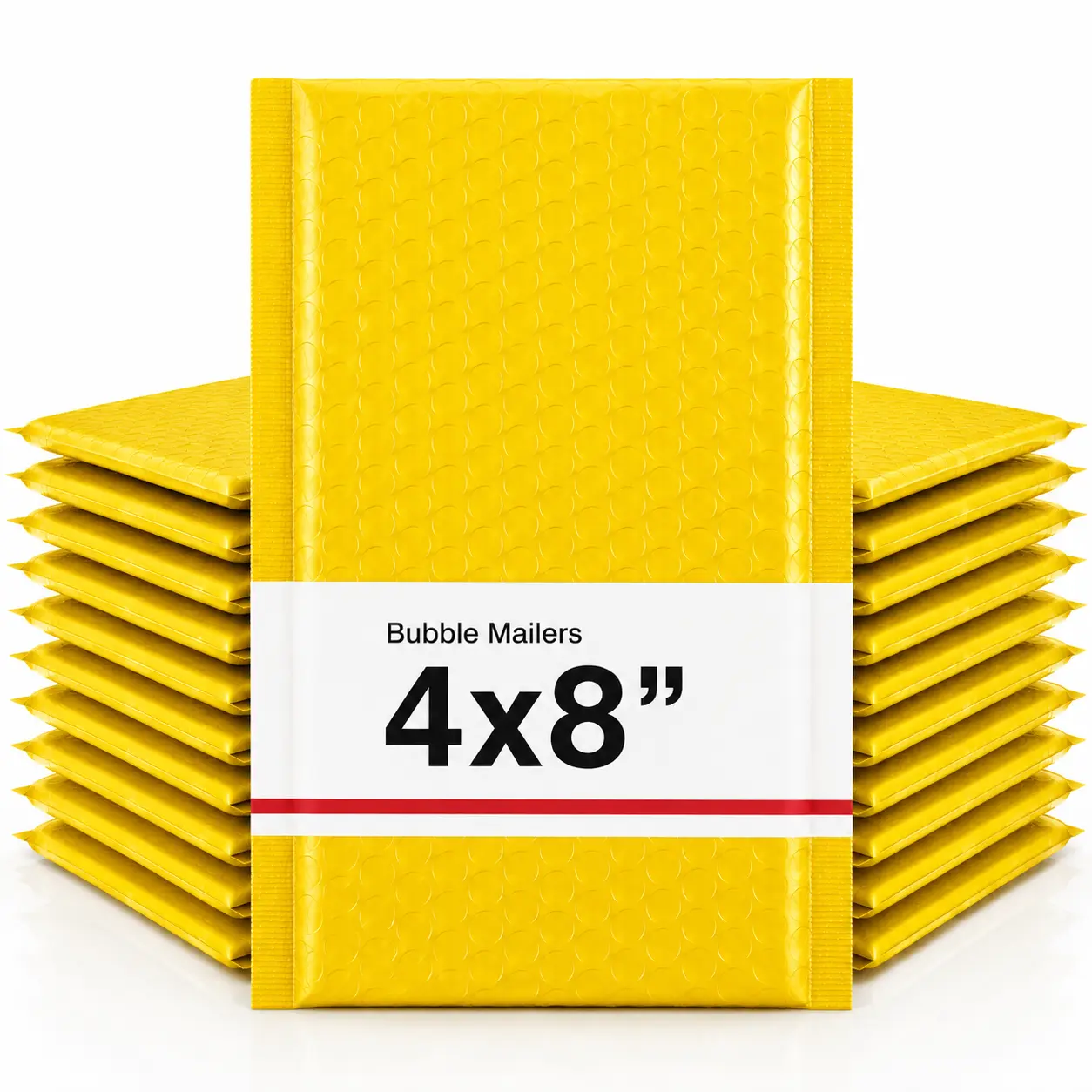 4x8 Yellow Poly Bubble Mailers #000 Padded Shipping Envelopes Self Seal Waterproof Mailing Bags for Small Business, Jewelry, Trading Cards, Pokemon Cards, Makeup, Cosmetics, Photos, Crafts, Stickers, Keychains, Online Seller Shipping Supplies
