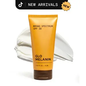 [NEW] Glo Melanin Daily SPF 30 Sunscreen | No White Cast | Hydrating Broad Spectrum Sun Protection for Melanin-Rich Skin | Lightweight Daily Face Sunscreen 75ml