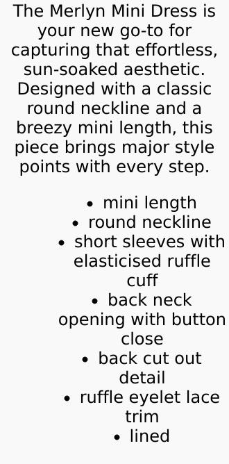 Merlyn Mini Dress - White