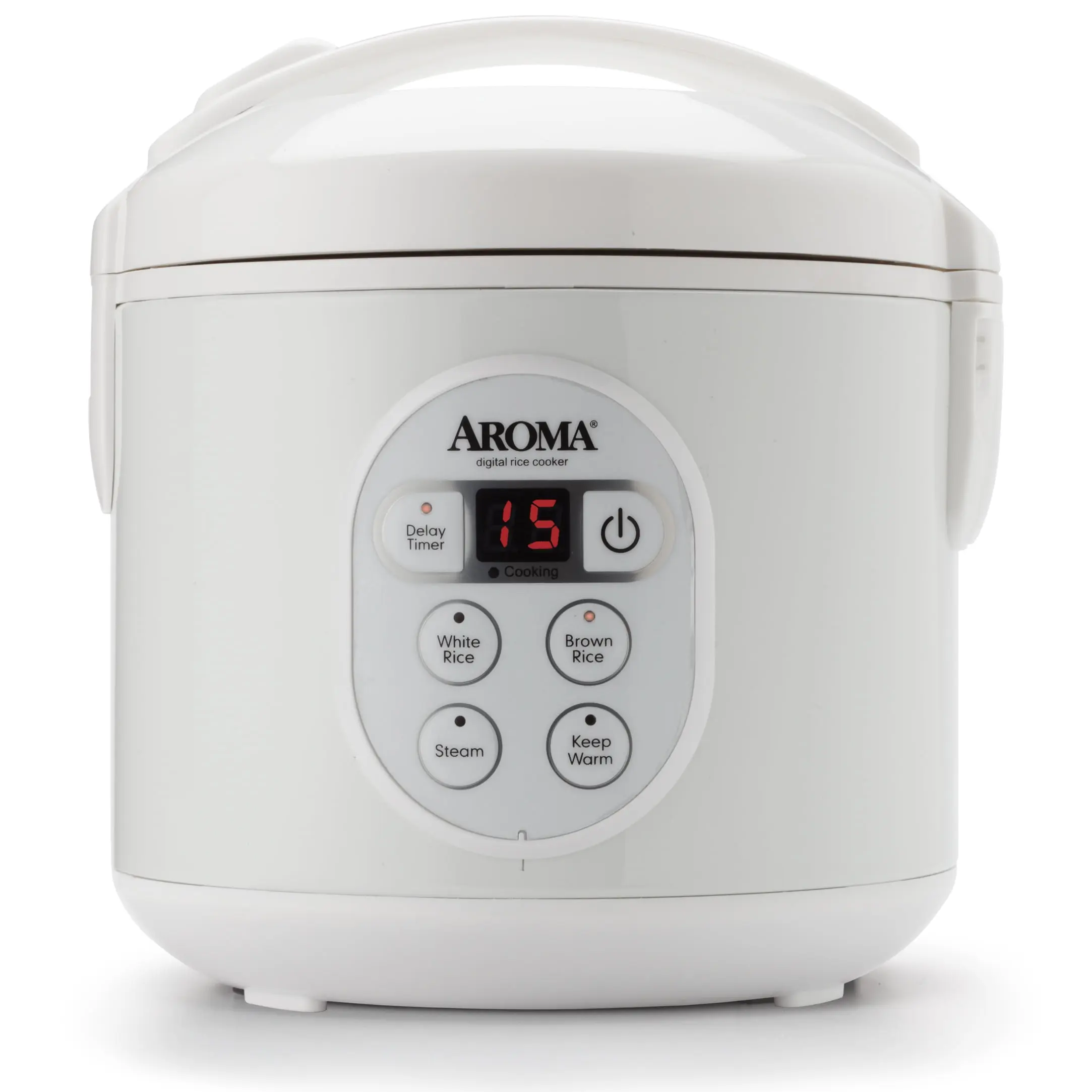 Aroma Digital Rice Cooker For Healthy Meal Preparation 8-Cup Cooked 2Qt Capacity Grain Multicooker Kitchen Machine