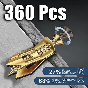 Heavy‑Duty Drywall Anchors Matching Screws, 120/240/360 PCS Self‑Drilling Wall Fixings, 66LB Weight Limit for Wall Mounting & Household Hanging