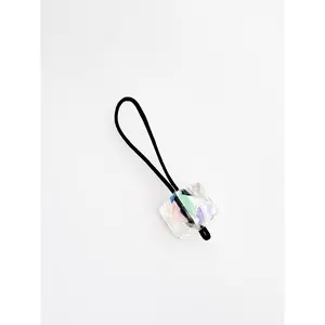 Black/Cube Bead XXS Charm Connector