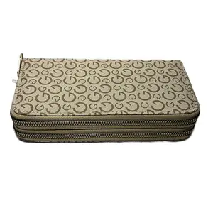 Women’s Guess mocha Brown Double Zip Around wallet