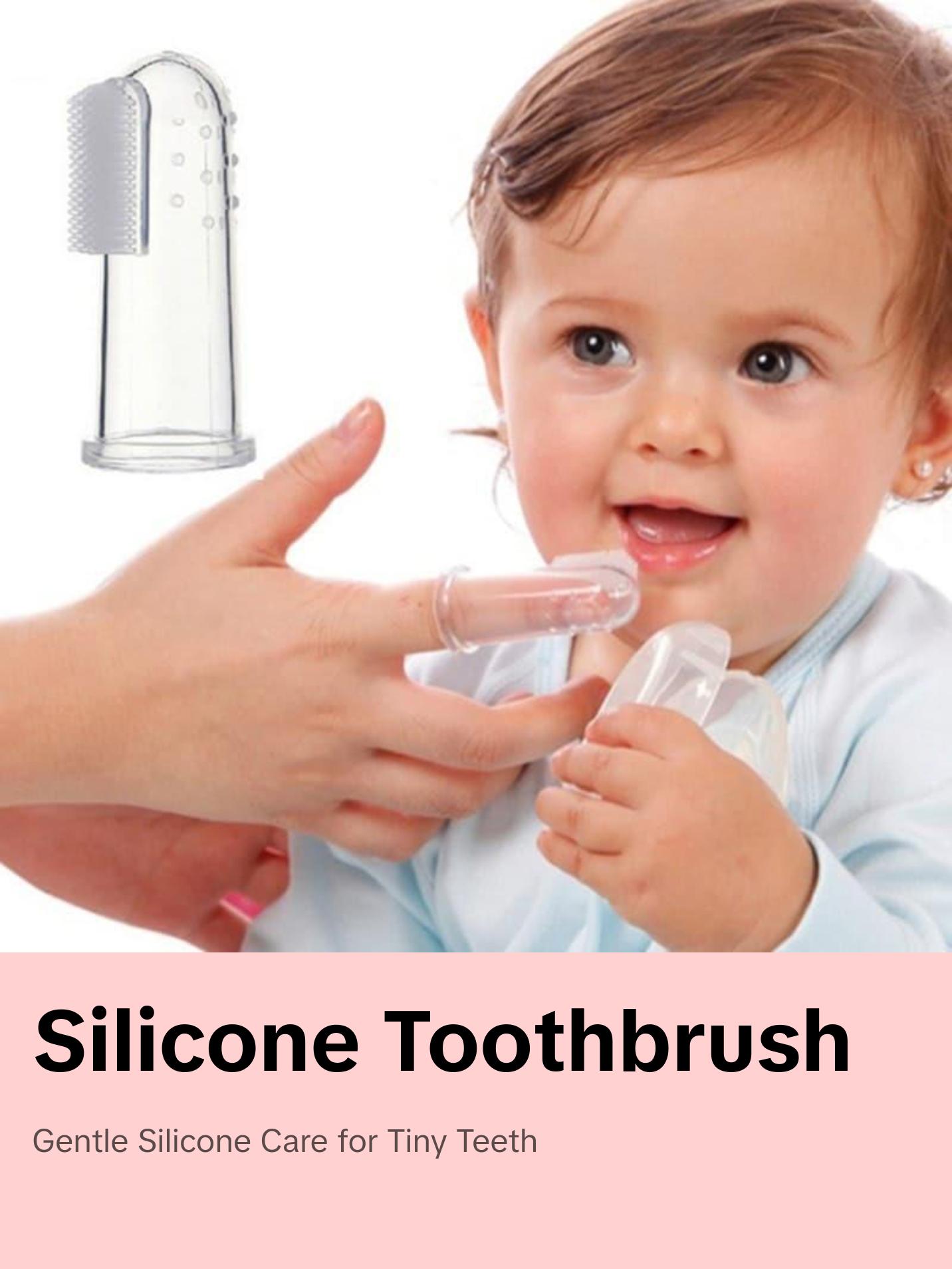 Primo Passi Finger Silicone Toothbrush with Case Holder for Comfortable Oral Care