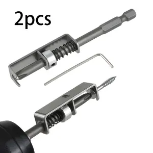 2 Pack Spring Loaded Anti-Drop Screw Holders, Heavy Duty Hexagon Screw Grippers for One Handed Operation, Professional Fastening Tools for Electricians Mechanics DIY Projects, Compatible with Electric Drills and Drill Presses