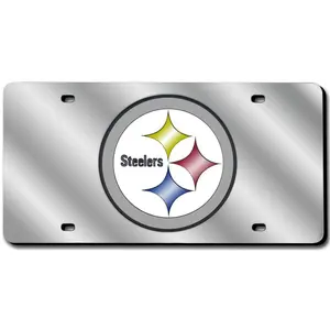 Pittsburgh Steelers License Plate Laser Cut Silver Pittsburgh Steelers License Plate Laser Cut Silver