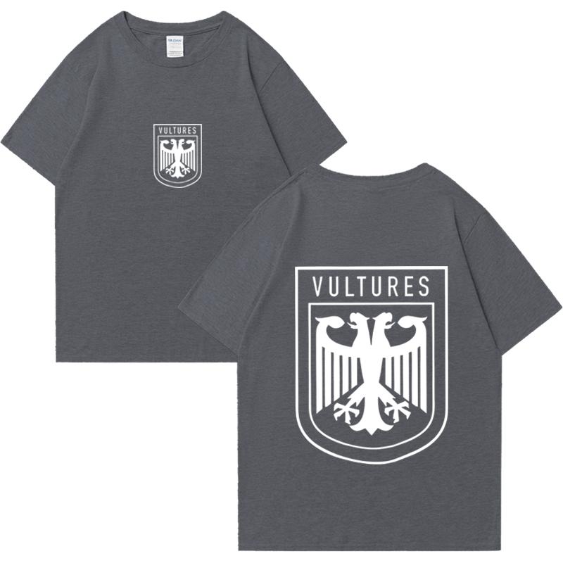 Vultures Album graphic print T Shirt Men Women vintage Hip Hop streetwear Oversized short sleeve Pure Cotton Unisex T-shirts