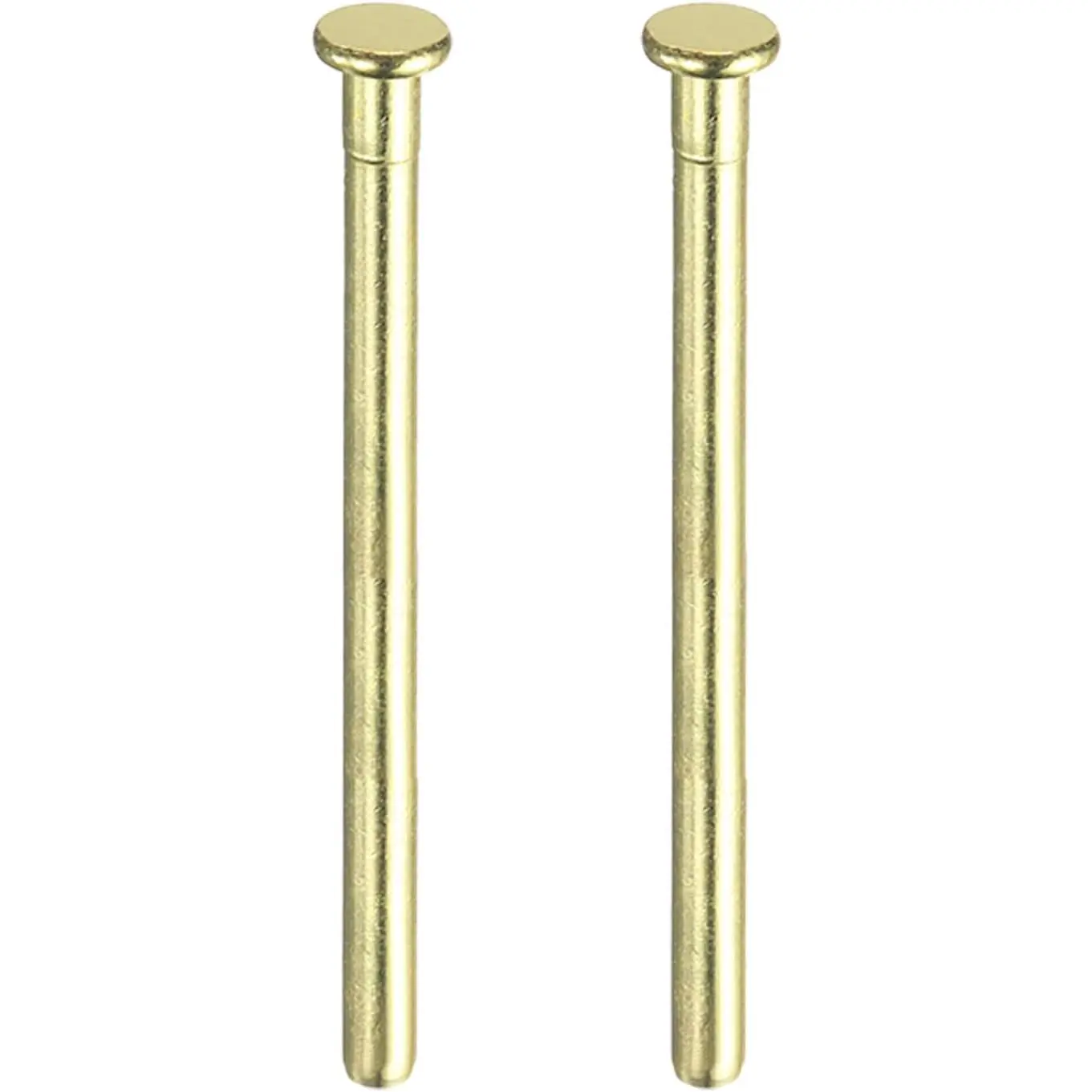 2pcs 3.5 Inch Door Hinge Pins, Removable Brushed Door Hinge Interior Hinge Security Pins for Wood Residential Door Replacement, Gold