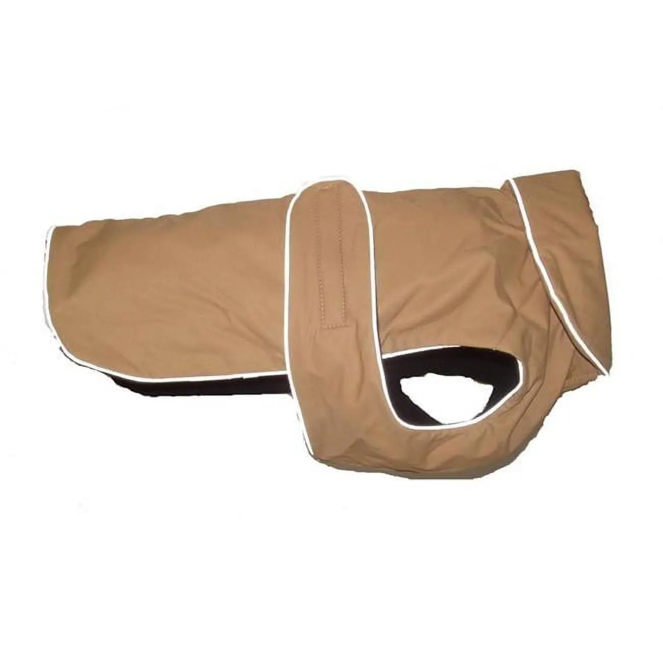 A Pets World 08192911-22 Weather Resistant Fleece Lined Dog Coat, Tan