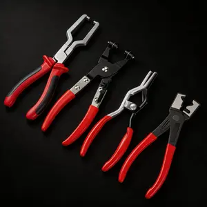 Heavy-Duty Bent-Nose Pliers, Multipurpose Hand Tool for Automotive Car Fuel Hose Removal, Vacuum Hose Separation & Professional Industrial Pipeline Work