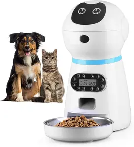 3.5L Pet Feeder Automatic Dry Food Dispenser For Cat Small Dog 10s Voice Recorder