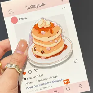 Cute Hamcake MagSafe Phone Grip – Kawaii Dessert Stack Magnetic Pop Socket & Kickstand – Gift for Her