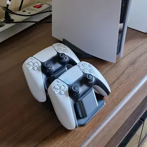 1PC Dual-Layer Controller Stand for PS5, Gamepad Display & Storage Holder, PS5 Accessories Organizer (Controller Not Included)