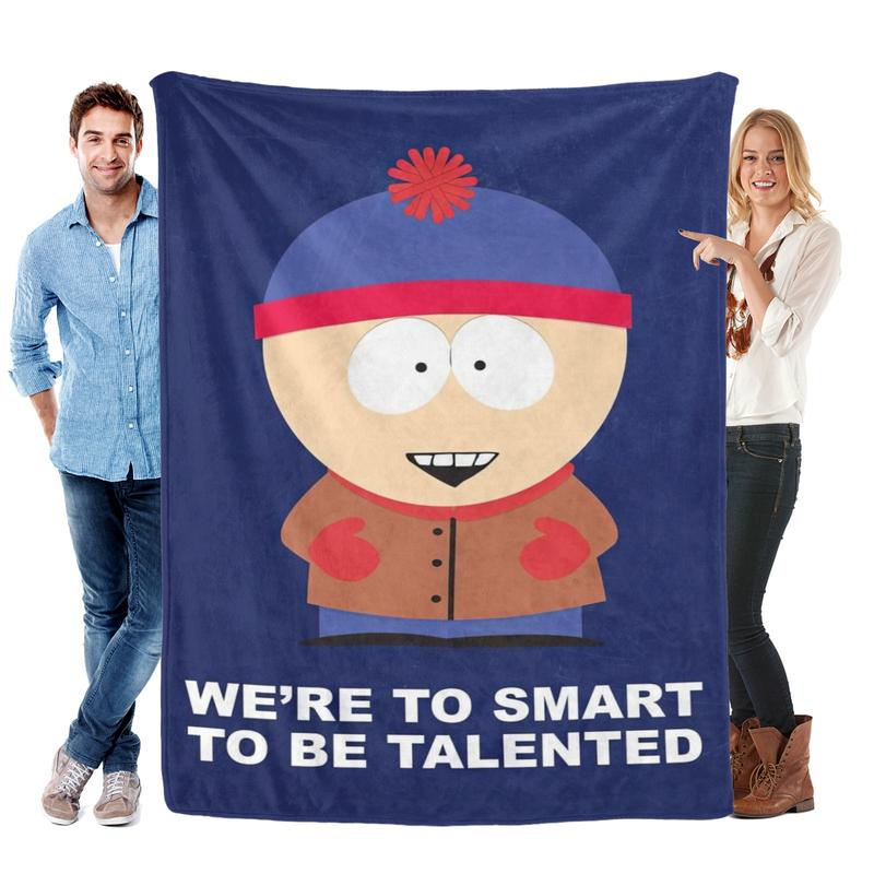 South Park Stan "We're Too Smart to Be Talented" Blanket - Hilarious Quote Graphic, Ultra Soft & Funny