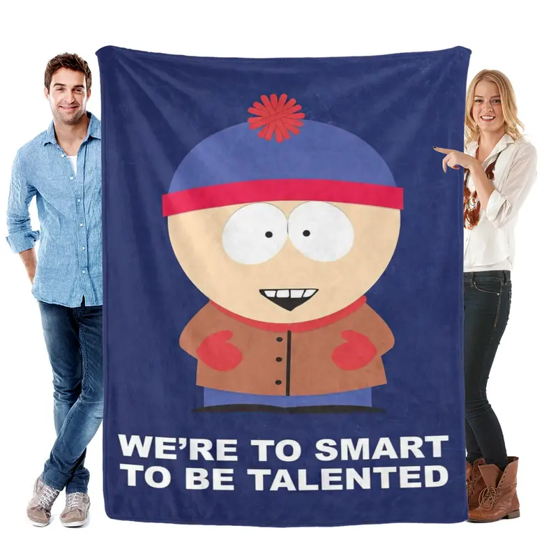 South Park Stan "We're Too Smart to Be Talented" Blanket - Hilarious Quote Graphic, Ultra Soft & Funny