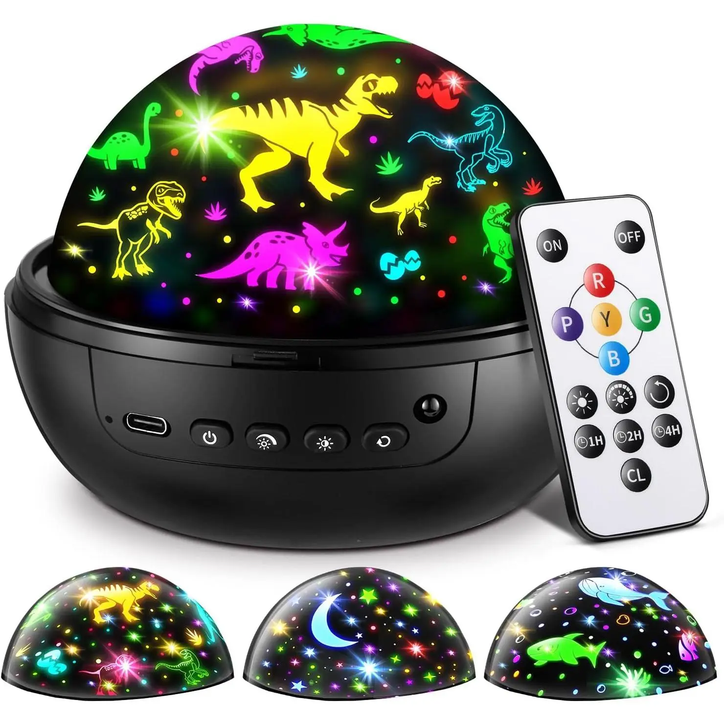 Dinosaur Toys Suitable for 3-8 Years Old Boys, 3-in-1 Projector Gifts Suitable for 4 Years Old Boys (Dinosaurs, Marine Animals, Moon and XINGX), Remote Control + Timer + Brightness Toddler Boy Toys 3-4 Years Old, birthday Gift for Children Aged 3-10