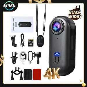NUISK Thumb Sports Camera with Magnetic POV Design Ultra-Compact Waterproof IPX7 5V/2A Type-C Charging Photos Hands-Free Portable for Bike Cycling Pet Vlogging Photography Gear Anti-Shake，Ideal Gift for Girls, Boys Teenagers, and Beginners