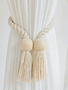 Magnetic Curtain Tiebacks, Simple Wooden Tassel Fasteners, Bedroom Living Room Kitchen Decor, All Seasons Home Decoration