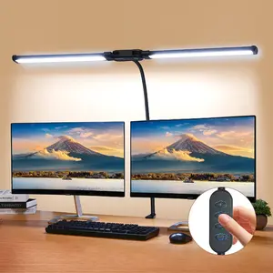 VEVOR LED Desk Lamp with Clamp, Double Head Architect Desk Lamp for Home Office, Eye-Caring Desk Light with 360 Adjustable Gooseneck, 50 Lighting Modes Timer Function for Studying Working Drawing