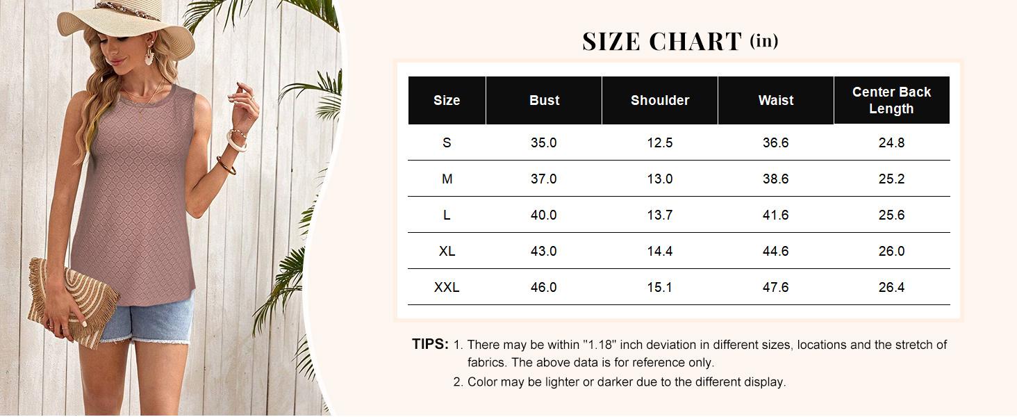 Zeagoo Live Tank Tops for Women Sleeveless Eyelet Shirts High Neck Cute Summer Top Loose Fit S-XXL