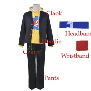 SK8 The Infinity  Cosplay Reki Kyan Costume SK Boys Girls Eight Skateboard Uniform Suit Yellow Hoodie Sweatshirt Black Jacket