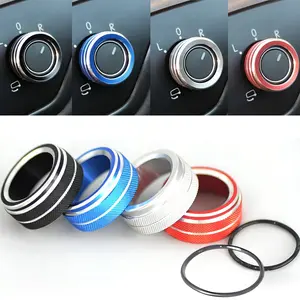 Mirror Adjustment Knob Button Decoration Ring for Volkswagen Seat Ibiza Polo Gti Golf 4-8 2018-2022, Universal Fit Vehicle Car Accessory