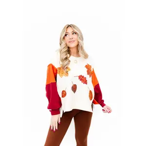 Happy Fall Ya'll Sequin Embellished Top