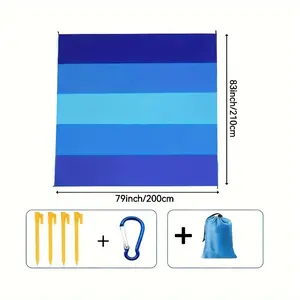 Beach Blanket Waterproof Sandproof Beach Mat 79" X 83" /10'x9'for 2-8 Adults Quick Drying Outdoor Picnic Mat Beach Accessories for Travel, Camping, Hiking