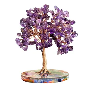 Crystal Tree of Life Amethyst Gemstone Tree by Asana Crystals - Crystal Healing, Feng Shui, Good Luck, Manifestation