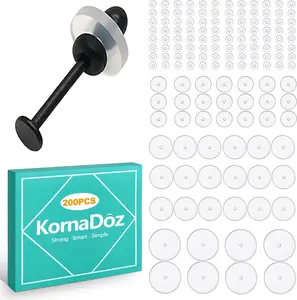 200 Pcs Clear Piercing Disc for Piercing Bump Silicone Earring Backs & Disk Pads Stabilizer in 3/5/7/9mm No Pull Piercing Spacers & Earlobe Support Patches