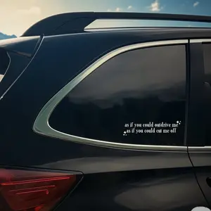 As if you could out run me Vinyl Decal, Twilight Reference Vinyl Decal, BWTHYBL, Trendy Car Decal